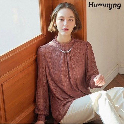 2023년 가성비 최고 레이어드 티블라우스 - 에레디타 시스루 레이어드 티블라우스 핑크