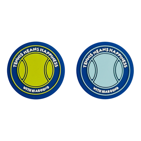 하이어라운드 테니스 댐프너 뎀프너 라켓 엘보링 용품 악세사리, 라임 + 스카이민트, 1개