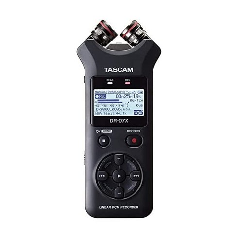 Tascam DR-07X 스테레오 소형 디지털 오디오 녹음기 및 USB 오디오 검정