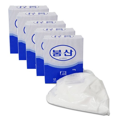 붕산 - 안진 붕산 붕산가루 붕산파우더, 100g, 5개