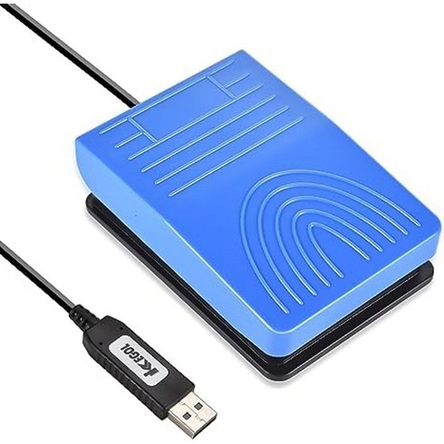 마우스스위치 - iKKEGOL 키보드 업그레이드됨 USB 풋 페달 스위치 비디오 게임 PC 핸즈프리 풋스위치 원 키 제어 프로그램 컴퓨터 마우스 HID2M 케이블 포함, [01]기본