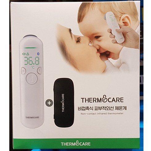 코스트코 THERMO CARE 써모케어 스마트 체온계 MT-3000 (비접촉식 이마형) 파우치 포함, 1개