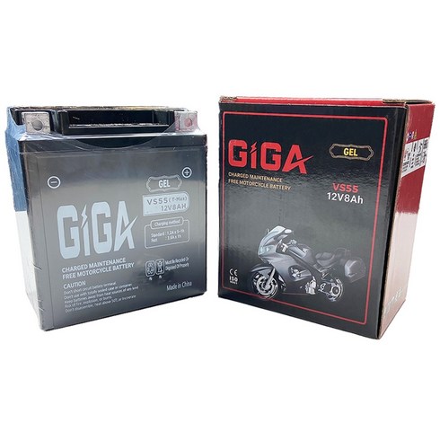 기가(GIGA) 배터리 VS55 12V8Ah PCX(15-21) XMAX SCR 벤리, 미충전, 1개