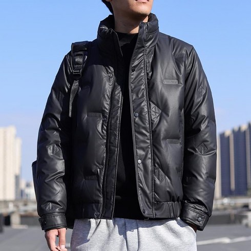 휠렉스 남성 캐주얼 하이넥 루즈핏 패딩점퍼 Y618