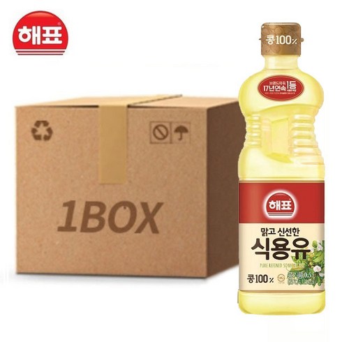 [해표] 콩기름 식용유 500ml x 1박스, 30개입