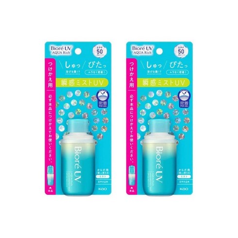 비오레선미스트 - 비오레 UV 아쿠아리치 프로텍트 미스트 SPF50 1+1, 50ml, 2개