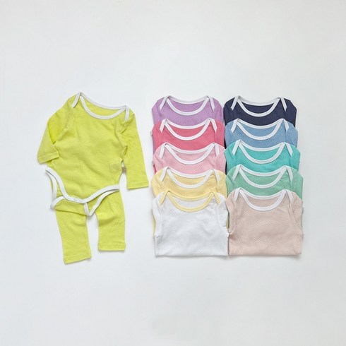 신생아 아기 긴팔 간절기 메쉬 바디수트 baby mesh suit baby clothes