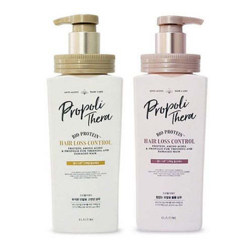 엘라스틴 프로폴리테라 샴푸500ml/ 힘없는모발용/ 푸석한모발용/ 헤어 볼륨 영양케어, 푸석한모발용고영양500ml