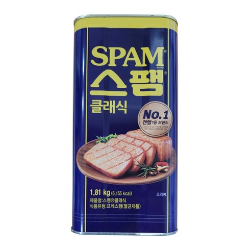 스팸1.8 - CJ 스팸 클래식 1.81kg / 업소용 대용량 빅사이즈 통조림햄 식당, 1개