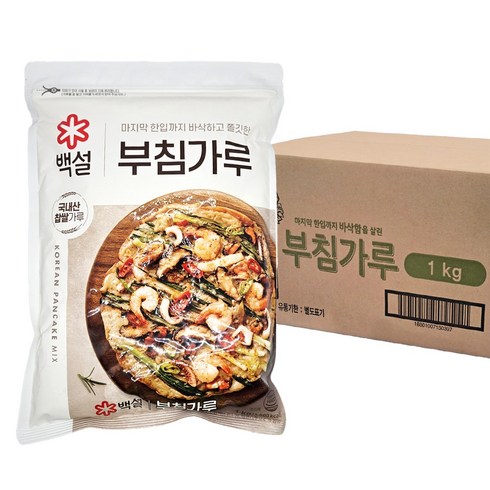 백설부침가루 - 백설 부침가루, 1kg, 10개