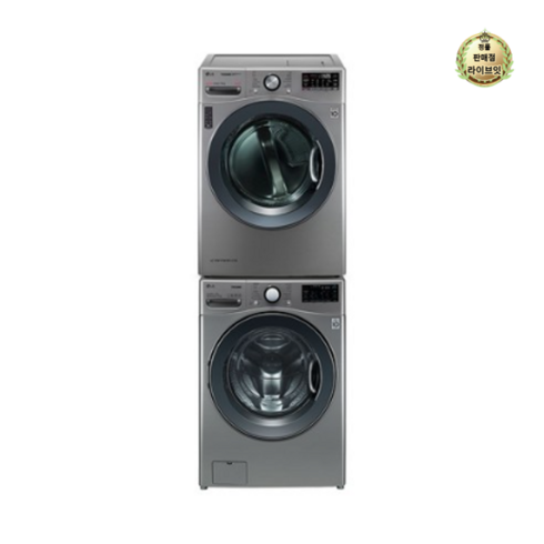 LG전자 세탁기 건조기 세트 F19VDT-6D 세탁 19kg + 건조 16kg 방문설치, F19VDT(세탁기), RH16VTD(건조기), 모던 스테인리스