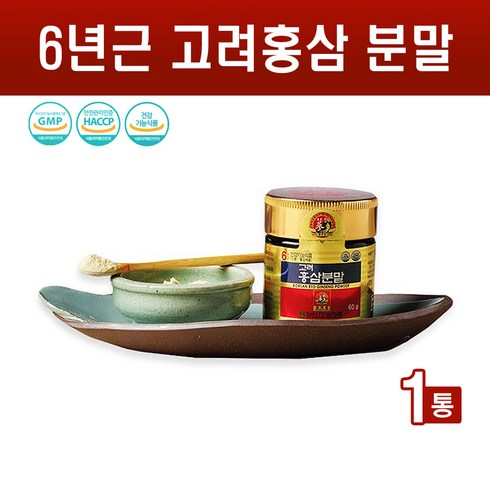 6년근 홍삼 분말 가루 금산 고려홍삼 100% 전체식홍삼 진세노사이드 사포닌 홍삼차 파우더 피로회복 면역력 영양제 선물 추천 식약처인증 건강기능식품, 60g, 1개