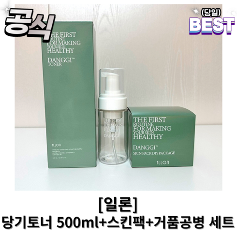 일론 당기 토너 500ml 스킨팩 거품공병 세트 미산성 자극없는 지성 트러블 토너 민감 일론당기토너, 1개