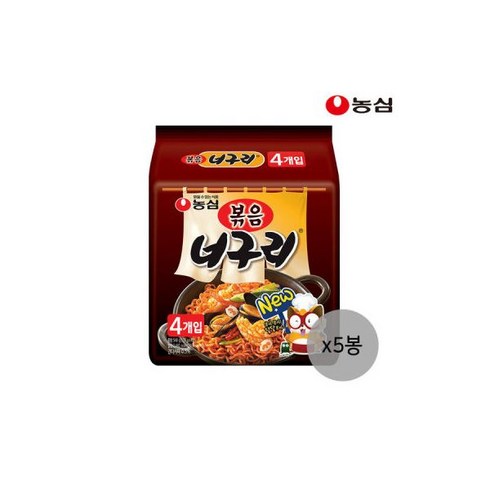 농심 볶음너구리 137g 4개 5개 총20개, 볶음너구리 137g 4입 5봉 (총20봉)