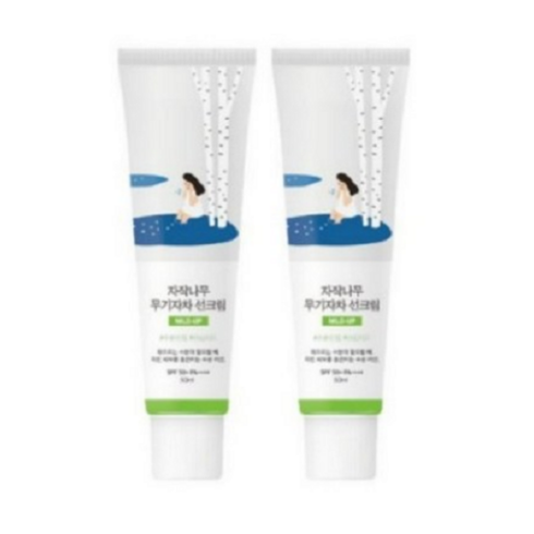 라운드랩 자작나무 무기자차 선크림 50ml 1+1 기획, 2개