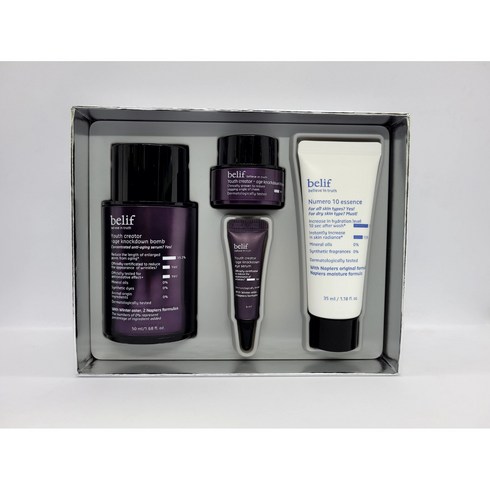 빌리프 유쓰 크리에이터 에이지 넉다운 밤 에센스 set, 1세트, 50ml