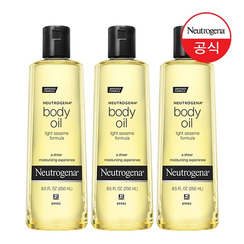 뉴트로지나 세서미 바디오일, 250ml, 3개