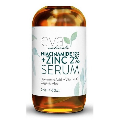 Eva Naturals 12% 나이아신아마이드 페이스 세럼 2온스 대용량 60ml, 1개