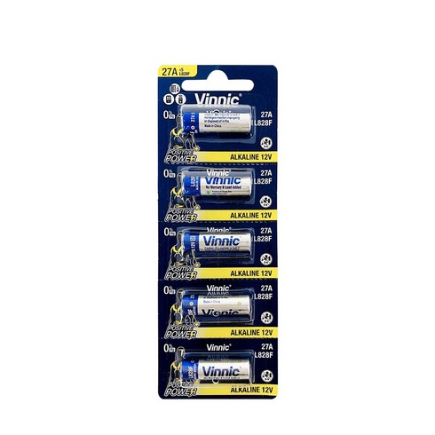 A27 건전지 호환 - 비닉 VINNIC L828 27A 알카라인 포장 12V, 5개입