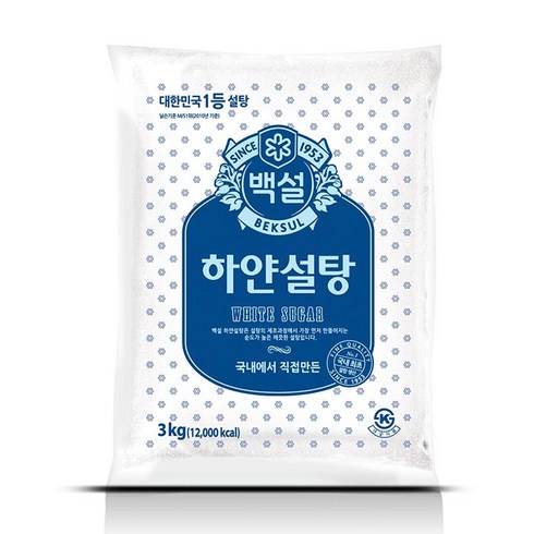 백설 하얀설탕, 3kg, 6개