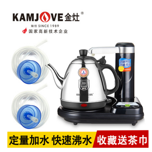 2023년 가성비 최고 샤오미티포트 - 가정용 KAMJOVE 자동급수 티포트 찻주전자 샤오미전기포트, T02-골드주방 T-15A스탠다드진수관 행주