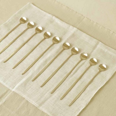 [놋향] 방짜유기 머들러 10p 세트 하이볼 롱 티스푼, 상세 설명 참조