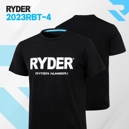 라이더 RYDER 2023RBT-4 BK 남성/여성 라운드 반팔티셔츠 배드민턴복 탁구 스쿼시 스포츠용품