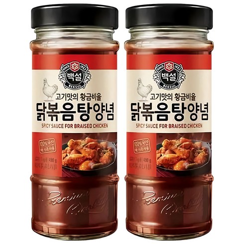 백설닭볶음탕양념 - CJ 백설 닭볶음탕 양념 490g, 2개