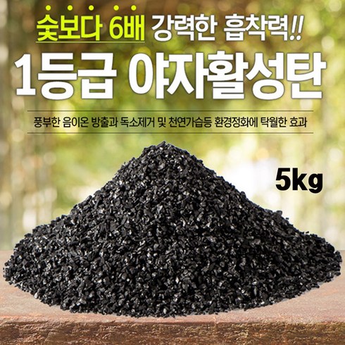 활성탄 - 공기정화 자연탈취효과 야자활성탄 5kg, 1개