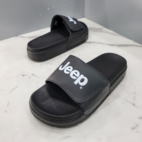 2023년 가성비 최고 지프 컴포트 슬리퍼 슬라이드 볼캡 모자 - 지프 JN2GHU501 (한정) 남녀 공용 컴포트 지프 로고 벨키 블랙 슬리퍼