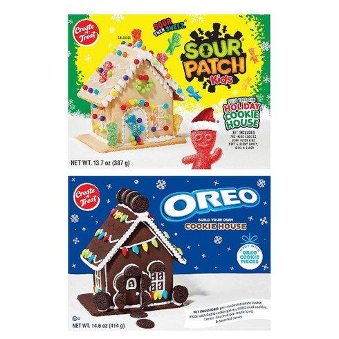 Crea티차Treat OREO 홀리데이 Cookie House 키트 and SOUR PATCH KIDS Decorating Variety Pack 2 2023 2024, 기본