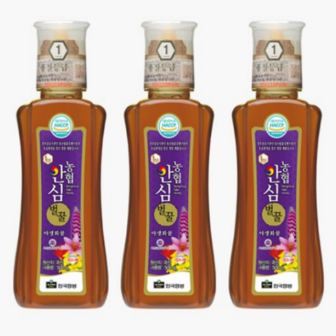 eTV [농협안심벌꿀] 야생화 꿀 500g x 3병, 1