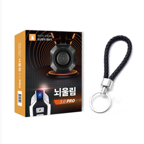 2023년 가성비 최고 뇌울림3.0 - 뇌울림 3.0 PRO 프로 + 리모컨 키링 자전거 도난방지 경보기 오토바이 전동 킥보드 자물쇠 잠금 장치 무선 전기, 1개