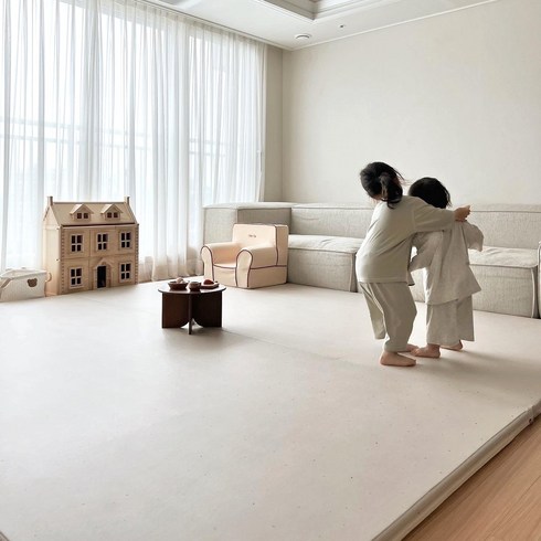 쁘띠메종 - 쁘띠메종 더블한판매트 테라조 300X280cm, 테라조베이지X웜그레이