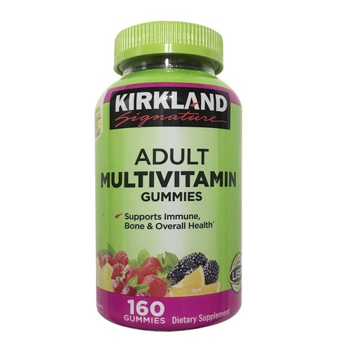 커클랜드 성인 멀티비타민 구미 160정 (구미) Kirkland Adult Multivitamin (160 Gummies), 1개