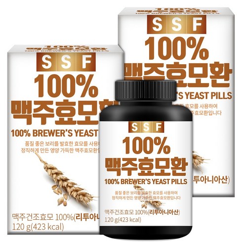 순수맥주효모환 - 순수식품 100%맥주효모환 120g, 2개