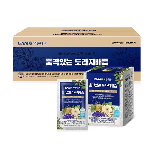 GNM자연의품격 품격있는 도라지배즙, 80ml, 100개