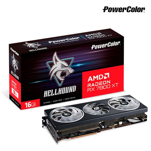 파워컬러 PowerColor 라데온 RX 7800 XT Hellhound D6 16GB