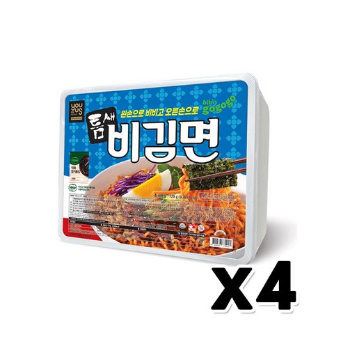 점보도시락 - 유어스 틈새비김면 점보도시락 비빔면 942g x 4개