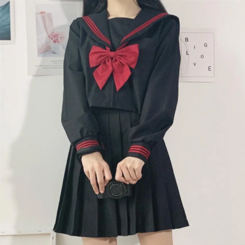핫스윗 세라복 일본 교복 jk유니폼 블랙 코스프레 의상