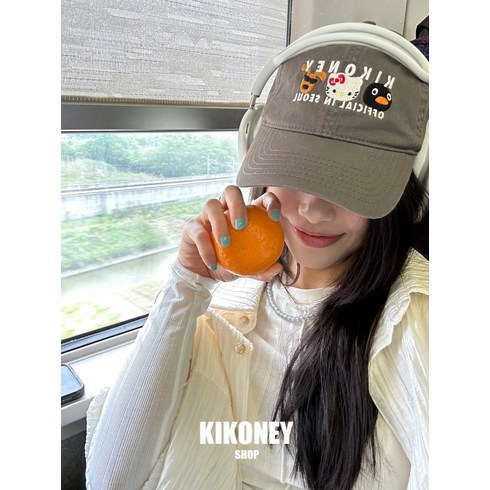 리틀 폭스 아메리칸 KT 레드 야구 모자 빈티지 키티 캡 소프트 탑 얼굴 작은 야구 모자 커플