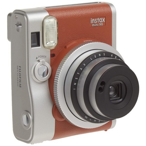 mini90 - FUJIFILM 인스턴트 카메라 체키 instax mini 90 네오 클래식 브라운 INSTAX MINI 90 BROWN, 1개
