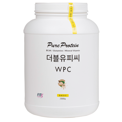 핏츠 순수 유청단백질 WPC 2kg, 2000g + 쉐이커 + 파우치 + 스푼, 1개