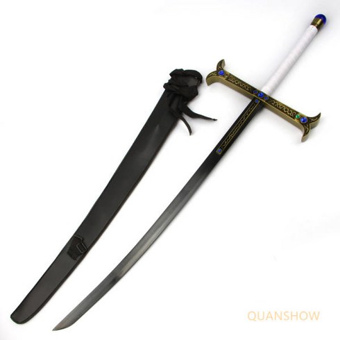 흑도 요루 매의눈 미호크 검 조로검 화도일문자 슈스이 엔마 최상 명검 원피스검, 프리사이즈, A, 1개