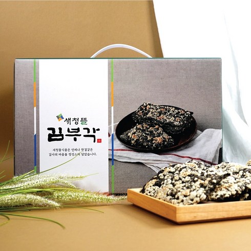 새청뜰 남원 김부각 전통 수제 찹쌀 튀각 추석선물 1세트 30g 12봉, 3세트, 1.08kg