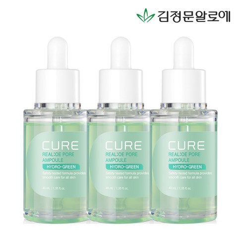 김정문알로에 [김정문알로에] 큐어 리알로에 포어 앰플 40ml 3개, 1