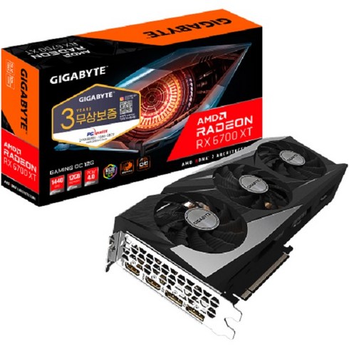 GIGABYTE 라데온 RX 6700 XT Gaming OC D6 12GB 피씨디렉트, 기본