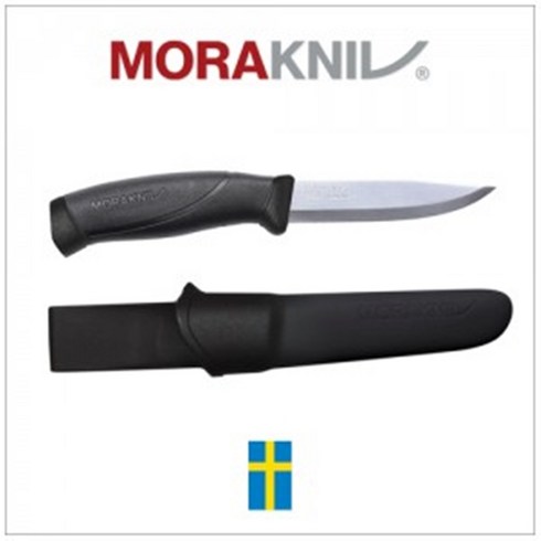 2023년 가성비 최고 모라나이프 - 모라나이프 컴패니언 블랙 - 캠핑나이프 캠핑칼, 1개