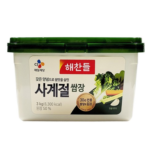 해찬들사계절쌈장 - 해찬들 사계절 쌈장, 3kg, 2개