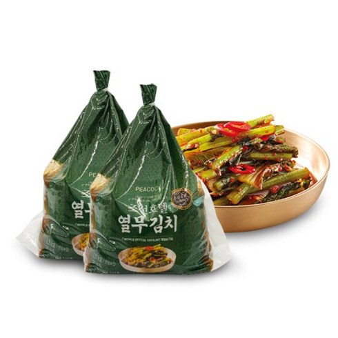 피코크 조선호텔 열무김치 3kg (1.5kgX2팩), 단품, 2개, 1.5kg